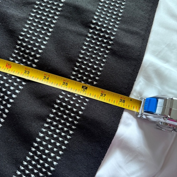 Calvin Klein Black Cream Midi Length Swing Dress M for Office or Dinner - Picture 2 of 9